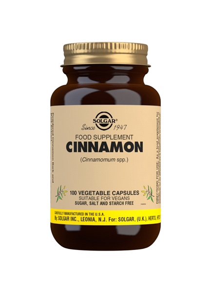 Solgar - Cinnamon (100 Veg Caps) - For Healthy Blood Sugar Level